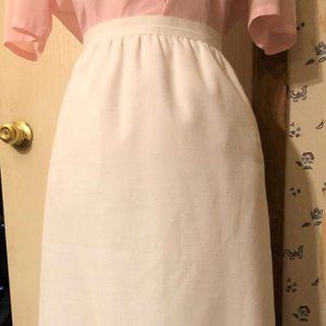 Vintage Office Skirt ~ Haberdashery Collection by Personal ~ White ~ Size 12 ~